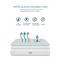 180X200 Kapitoneli Çift Kişilik Sıvı Geçirmez Alez Fitted Geçmeli Yatak Koruyucu