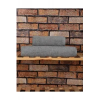 2 Parça %100 Pamuklu Soft Lüx Banyo Havlu Seti Gri