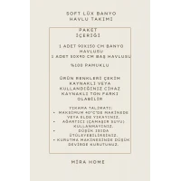 2 Parça %100 Pamuklu Soft Lüx Banyo Havlu Seti Kahve