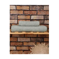 2 Parça %100 Pamuklu Soft Lüx Banyo Havlu Seti Yeşil