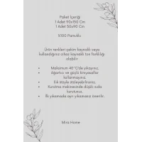 2 Parça Banyo Havlu Takımı %100 Pamuklu Çubuk Desen Sarı