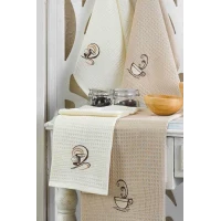 6 Parça Mutfak Kurulama Bezi 30 X 50 Cm Coffe