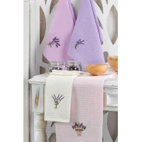 6 Parça Mutfak Kurulama Bezi 30 X 50 Cm Lavender Flower