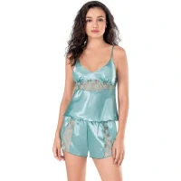 Arias Closet Aqua Saten Babydoll Şort Takımı