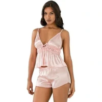 Arias Closet Somon Saten Şort Takımı 9208