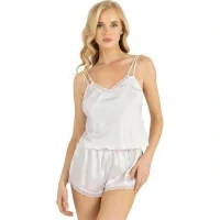 Arias Closet Ekru Saten Şort Takımı 9210