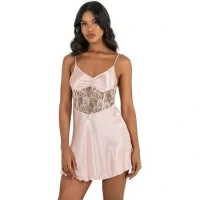 Arias Closet Somon Kısa Saten Gecelik 8239