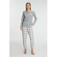 Anıl Pamuklu Uzun Kol Pijama Takımı