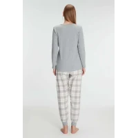 Anıl Pamuklu Uzun Kol Pijama Takımı