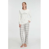 Anıl Uzun Kol Pamuklu Kışlık Pijama Takımı