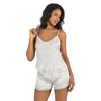 Arias Closet Ekru Saten Şort Takımı 9204