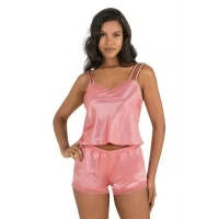 Arias Closet Mercan Saten Şort Takımı 9210