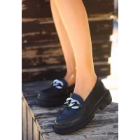 Biga Siyah Cilt  Ayakkabı