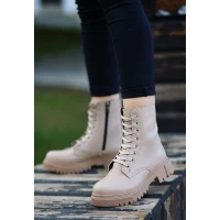 Bria  Nude Cilt Bağcıklı Bot