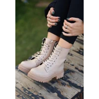 Bria  Nude Cilt Bağcıklı Bot