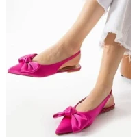 Cenya Siyah Saten Babet Ayakkabı