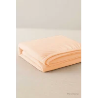 Çift Kişilik Düz Penye  %100 Pamuklu Lastikli Çarşaf 200X200 Cm Battal  Boy Newsheet Somon