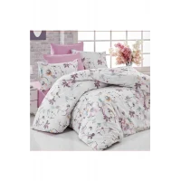 Çift Kişilik Nevresim Takımı Pamuklu Lavanta Baharı