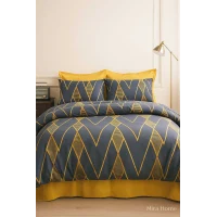 Çift Kişilik Pamuklu Nevresim Takımı Royal Baklava Desen