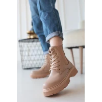 Daum Bej Cilt Bağcıklı Bot