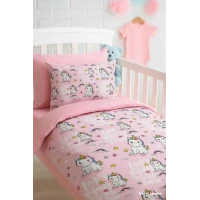 Dijital Baskılı 3d Pamuklu Yenidoğan Bebek Nevresim Takımı Lets Play Together