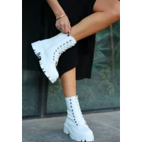 Flona Bej Cilt Bağcıklı Bot