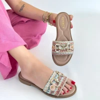 Gonne Renkli Hasır Dokuma Terlik