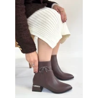 Harly Siyah Cilt Topuklu Bot