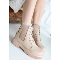 Harte Siyah Cilt Bağcıklı Bot