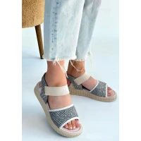 Jake Bej Hasır Cilt Sandalet