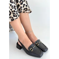 Joone Siyah Cilt Topuklu Ayakkabı