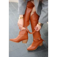 Milla Taba Cilt Tak Çıkar Topuklu Bot Ve Çizme