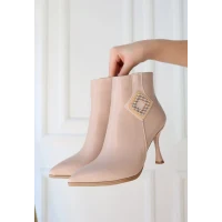 Moose Siyah Cilt Topuklu Bot