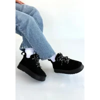 Muden Bej Süet Bağcıklı Bot