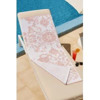 Unisex Desenli Baskılı Deniz Plaj Havlusu Otantik Nar Çiçeği 70x140 Cm