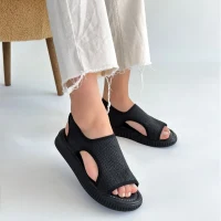 Wayi Bej Hasır Cilt Sandalet