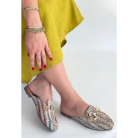 Yenda Renkli Dokumalı Terlik