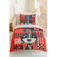 Yenidoğan Erkek Bebek Nevresim Takımı %100 Pamuklu Racing Team