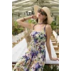 Arias Closet Çiçek ve Yaprak Desenli İp Askılı Tulum