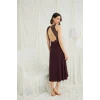 Arias Closet Göğüs ve Sırt Dekolteli Dantelli Yırtmaçlı Askılı Gecelik