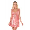 Arias Closet Mercan Kısa Saten Gecelik