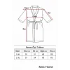 Kimono Yaka Unisex Pamuklu Tek Kişilik Bornoz Bej