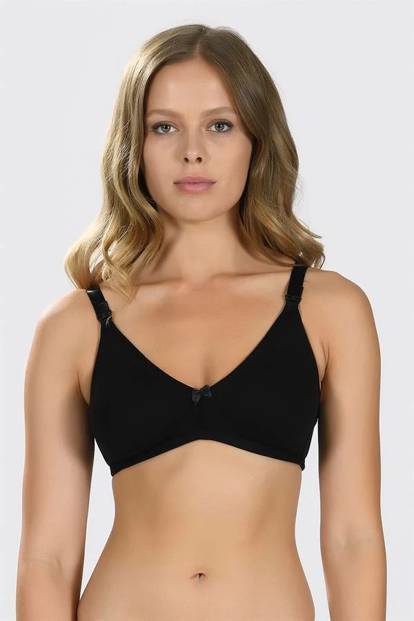 Arias Closet Siyah Dikişsiz Emzirme Sütyeni