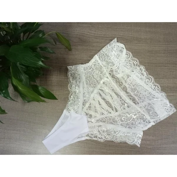 Arias Closet Arkası İp Detaylı Fantezi Beyaz Külot