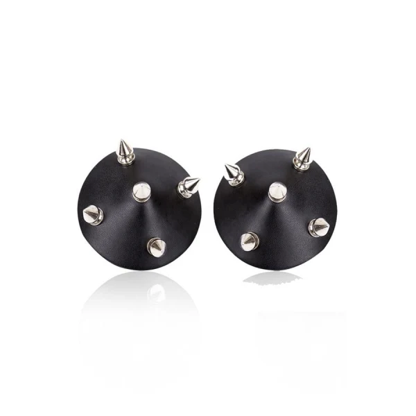 Arias Closet Siyah Çivili Deri Fantezi Göğüs Ucu Kapatıcı