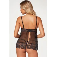 Arias Closet Bordo Dantel İşlemeli Fantezi Gecelik