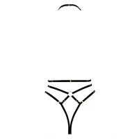 Arias Closet Göğüs Detaylı Fantezi Siyah Harness