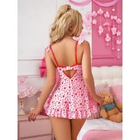 Arias Closet Kalp Desenli Fantezi Gecelik