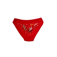 Arias Closet Kırmızı Yılbaşı Desenli Hoo Hoo Hoo Pamuklu Külot