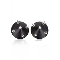 Arias Closet Siyah Çivili Deri Fantezi Göğüs Ucu Kapatıcı